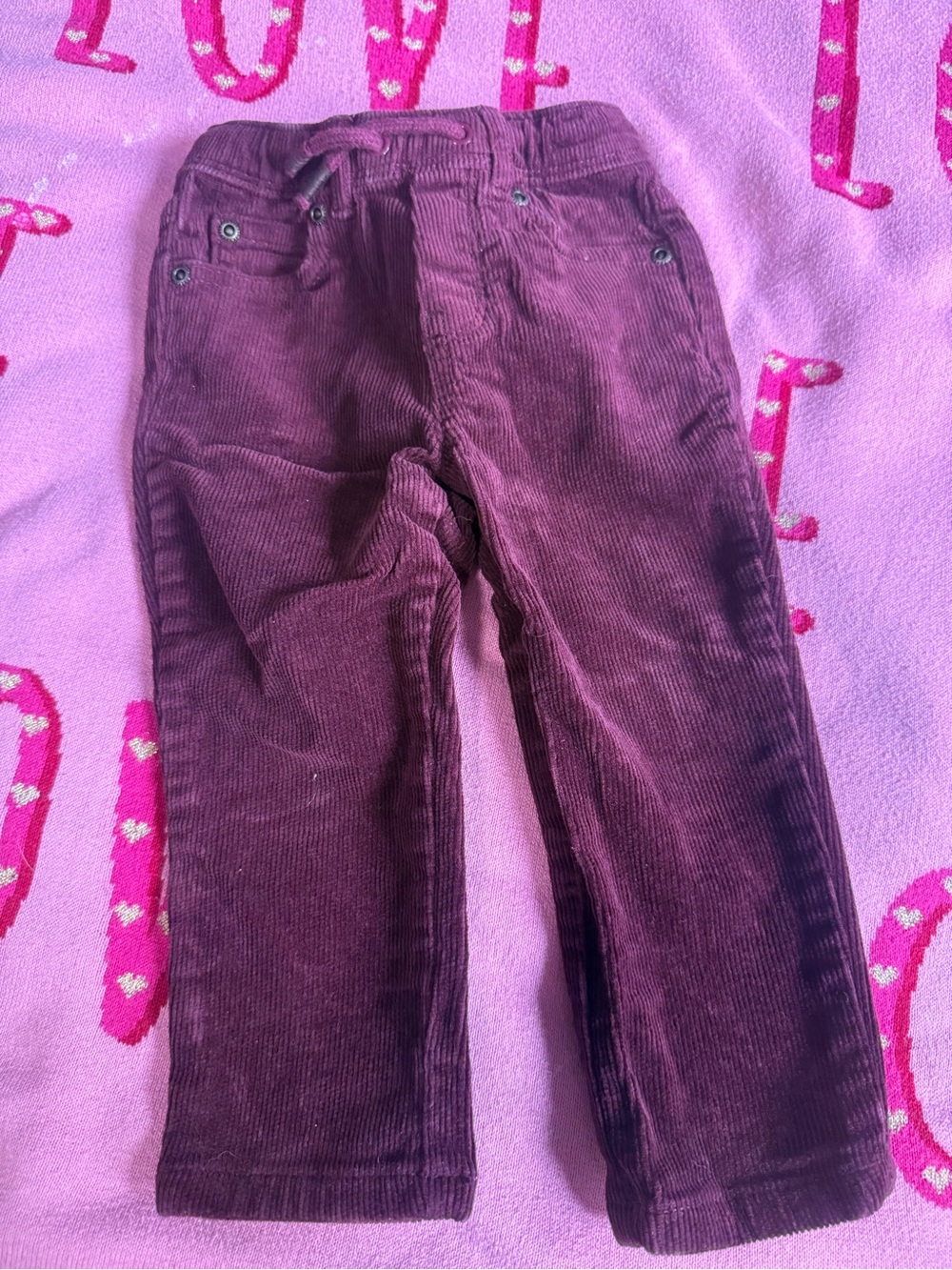 Gymboree Burgundy Corduroy Pull-On Pants